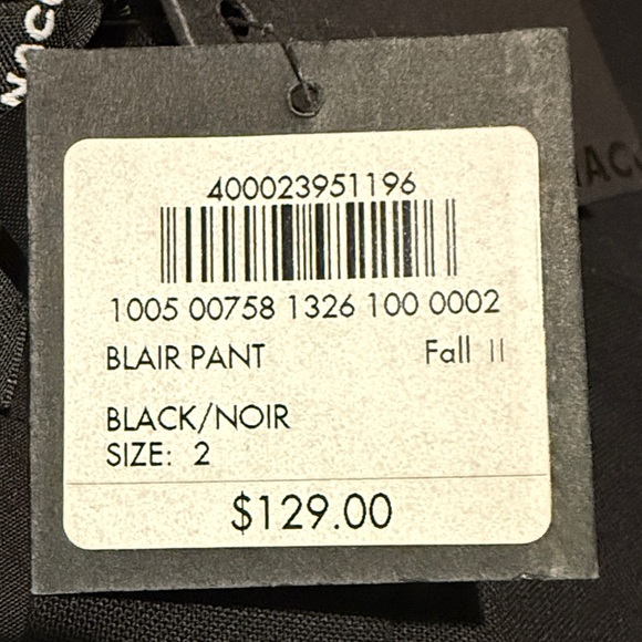 Club Monaco Black Tailored Wide-Leg Pants - Picture 5 of 5